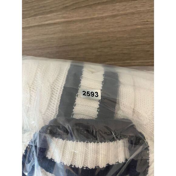 Vtg Izod Club Cable Knit Cricket Tennis Cardigan Sweater Women's M Navy Blue - Picture 12 of 12